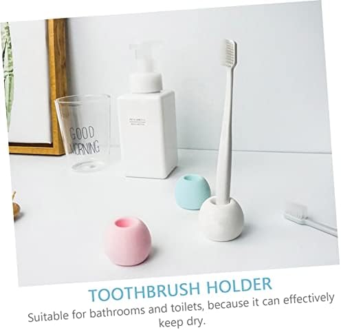 LIFKICH 3pcs Diatomite Toothbrush Holder Modern Sturdy Easy to Clean