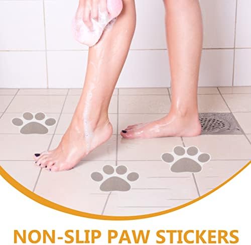 Kisangel 10pcs Bathtub Anti-Slip Stickers with Paw Designs