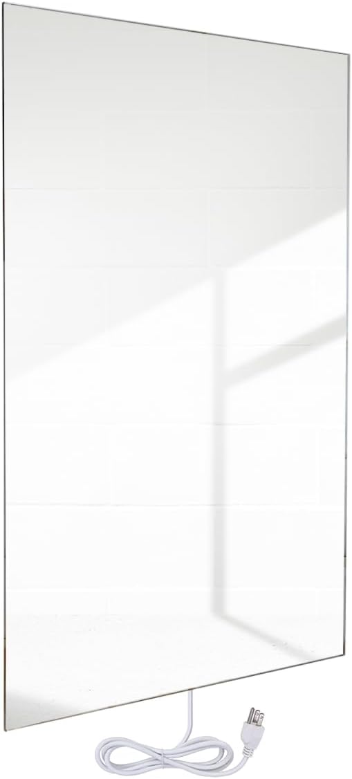WarmlyYours Radiant Panel Heater - Glass White 24 x 35 in