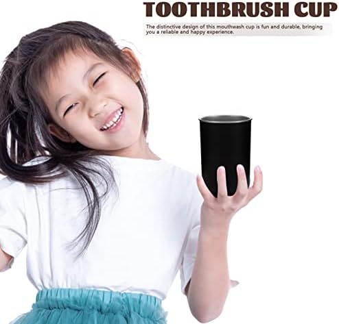 WOONEKY 2pcs Stainless Steel Toothbrush Storage Cup