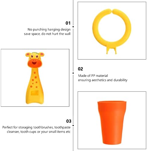 Cabilock Cartoon Animal Toothbrush Holder 2 Sets