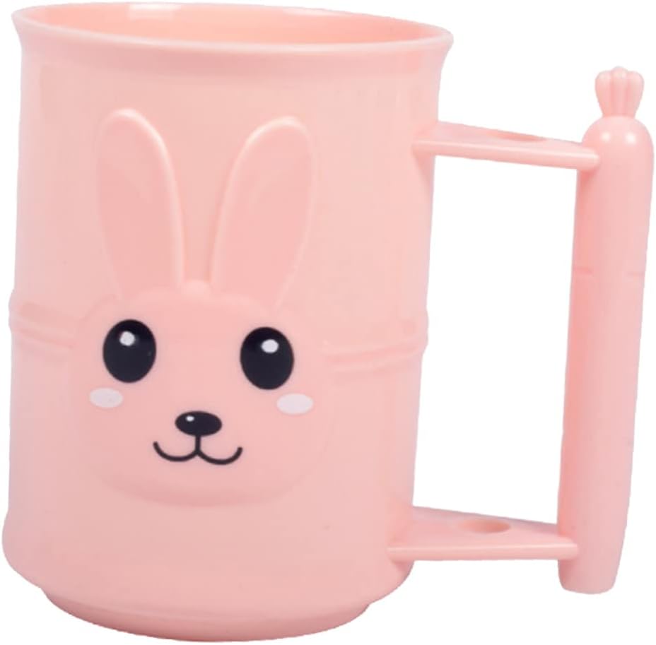 Cabilock Cartoon Rabbit Toothbrush Holder Bathroom Tumbler Cup