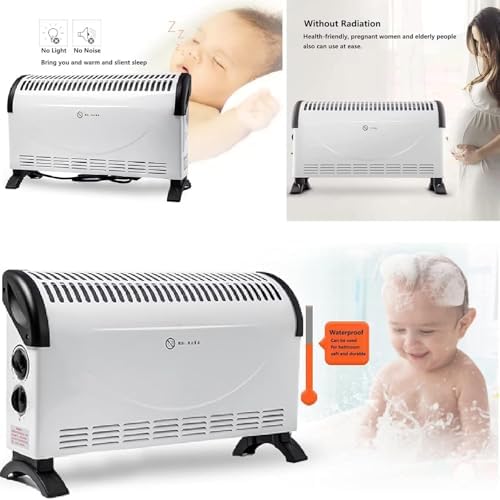 CLEIPENG 360 Circulation Electric Wall Mounted Space Heater with Adjustable Tat