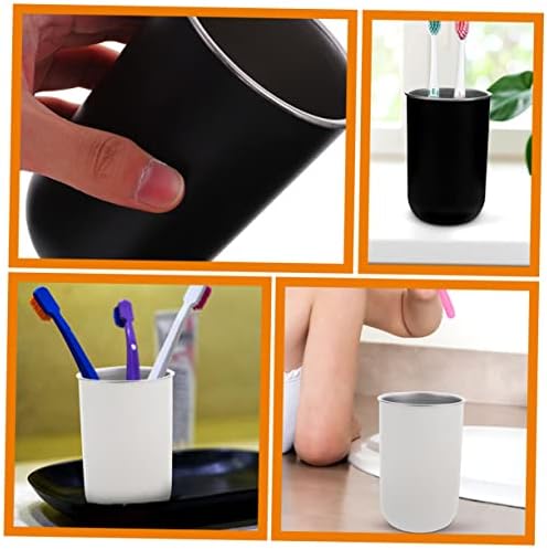 Healifty 2PCS Reusable Toothbrush Mugs