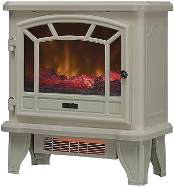 Duraflame Infrared Quartz Electric Fireplace Stove Heater Cream