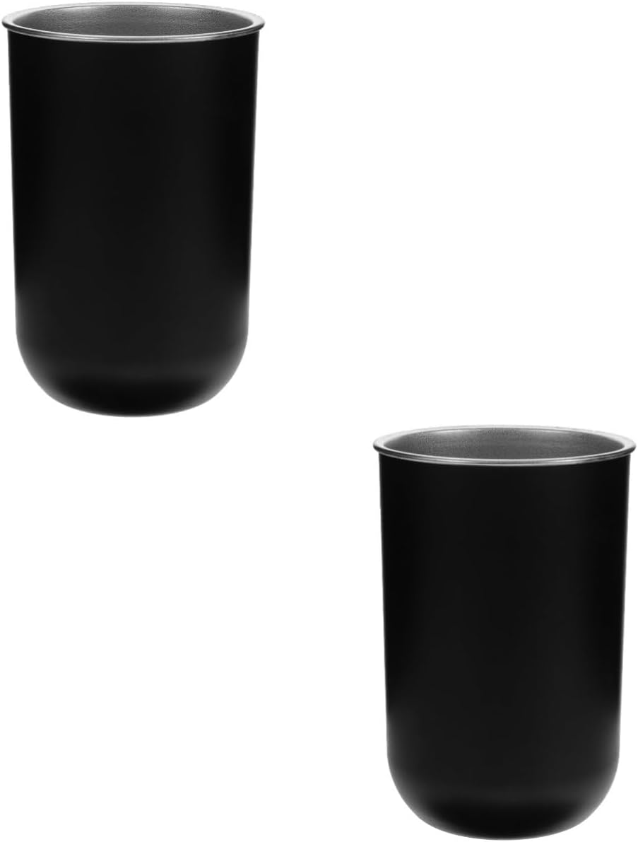 WOONEKY 2pcs Stainless Steel Toothbrush Storage Cup