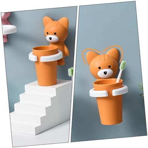 Wall Mounted Toothbrush Holder with Fox Design