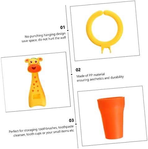 IMIKEYA Cartoon Animal Toothbrush Holder Set