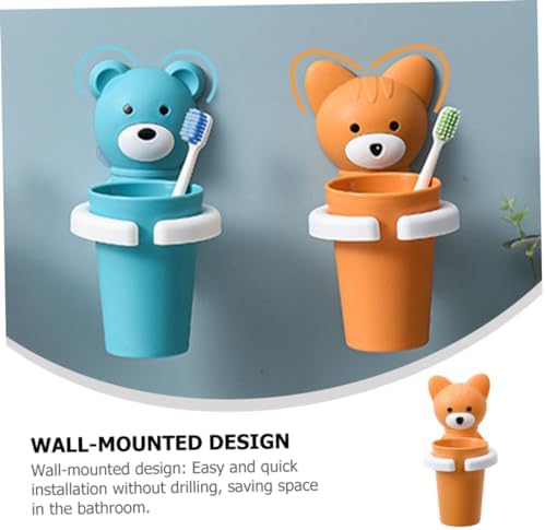 Wall Mounted Toothbrush Holder with Fox Design