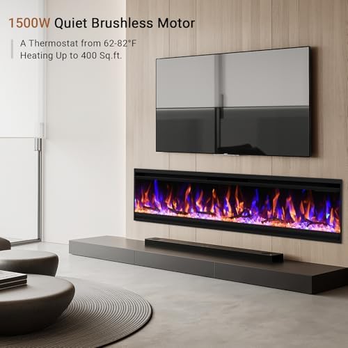 Feelcoo 60 Inch Ultra-Thin Electric Fireplace
