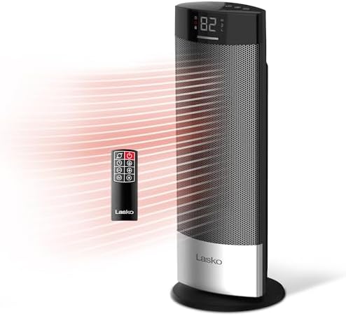 Lasko Ellipse Ceramic Tower Heater 1500W Black