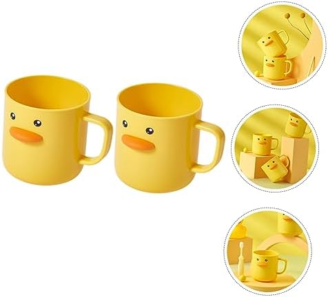 2pcs Cute Toothbrush Storage Cups for Bathroom Use