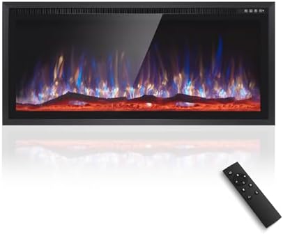 Sophia William 42 Inch Electric Fireplace with Remote Control