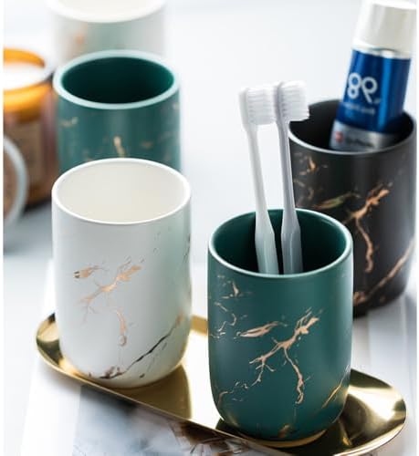 RabyLeo Ceramic Toothbrush Holder Green 1