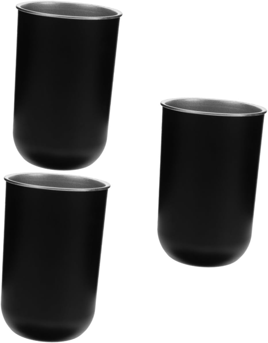 Amosfun 3Pcs Stainless Steel Toothbrush Holder with Gargling Cup