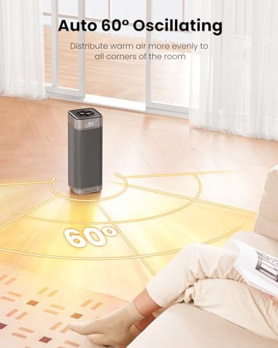 Gaiatop 1500W Electric Space Heater with 5 Modes and Remote Control 1