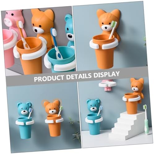 PLAFOPE Wall Toothbrush Holder Set