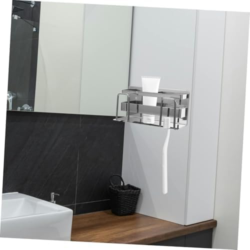 SHOWERORO Wall Mount Toothbrush Holder Stand