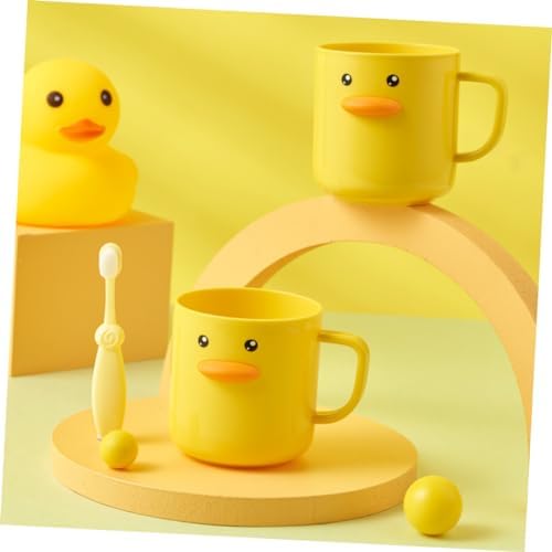 2pcs Cute Toothbrush Storage Cups for Bathroom Use