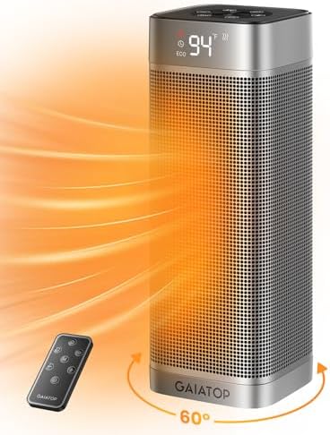 Gaiatop 1500W Electric Space Heater with 5 Modes and Remote Control 1