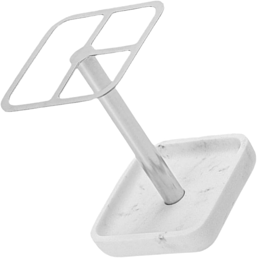 Stylish White Marble Toothbrush Holder for Bathroom