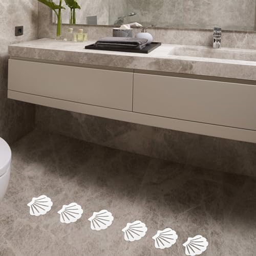 Alipis 12pcs Shell Shaped Non-Slip Bath Stickers