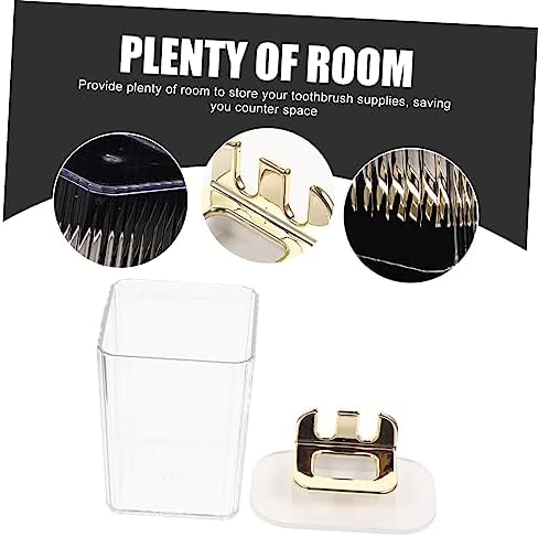 Alipis Wall Mounted Toothbrush Holder with Tumbler 1