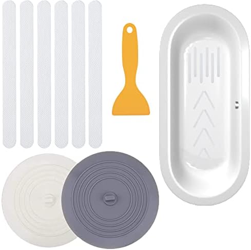 V-TOP 2 Pack Tub Stopper with 30 Non Slip Stickers