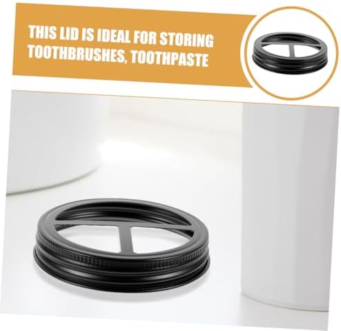 Luxshiny 4PCS Stainless Steel Jar Lids for Bathroom