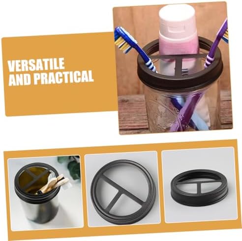 Luxshiny 4PCS Stainless Steel Jar Lids for Bathroom