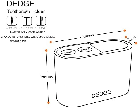 Dedge 3 Slots Bamboo Toothbrush Holder with Drainage for Bathroom Storage