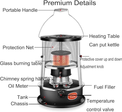 Portable Kerosene Heater for Camping 2600W Powerful 5KG Durable