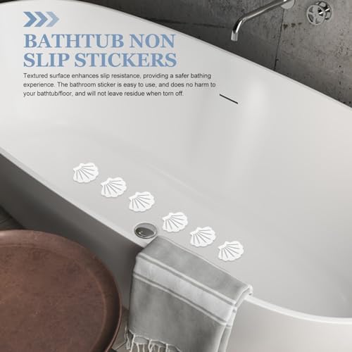Alipis 12pcs Shell Shaped Non-Slip Bath Stickers