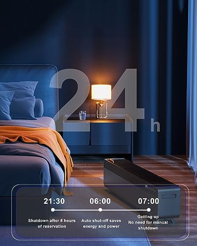 HSPLXYT Baseboard Heater with Humidifier and 5D Flame