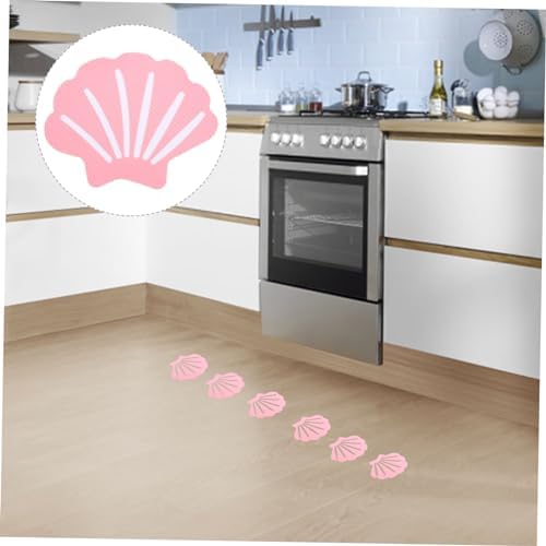 VOSAREA 12Pcs Shell Design Non-Slip Tub Stickers