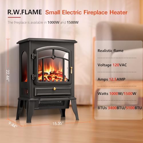 RWFLAME Electric Fireplace with Thermostat Control 1