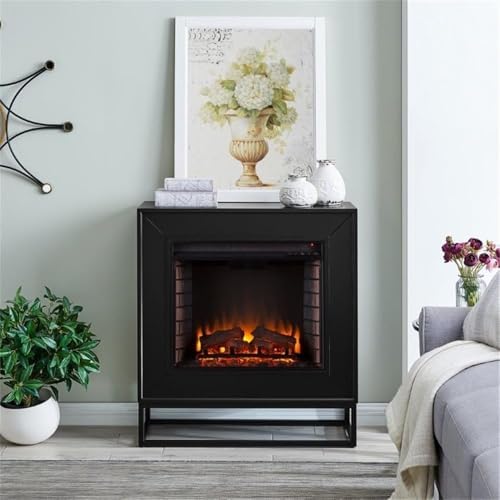 Bowery Hill Electric Fireplace in Black