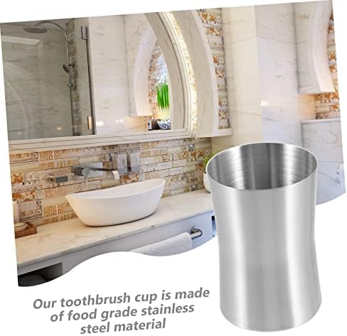 VALICLUD Portable Stainless Steel Toothbrush Holder Cup