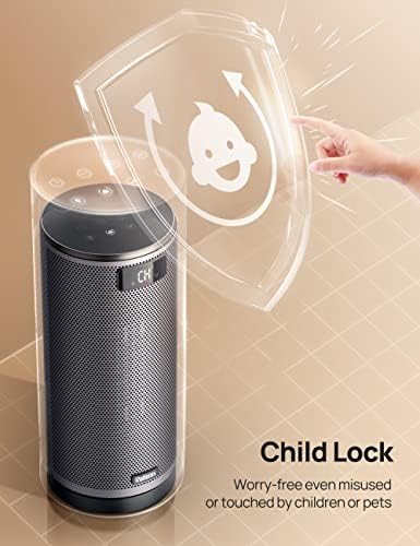 Rellorus Fast Heating Electric Space Heater with Remote and Thermostat 1