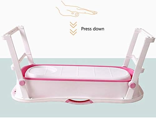 TEMKIN Folding Bathtub with Non-Slip Handrail