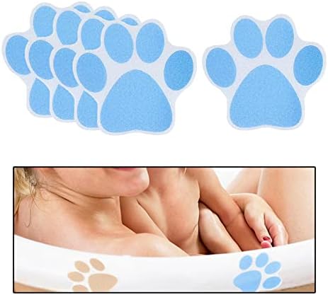 10pcs Nonslip Dog Paw Bathtub Stickers - Blue