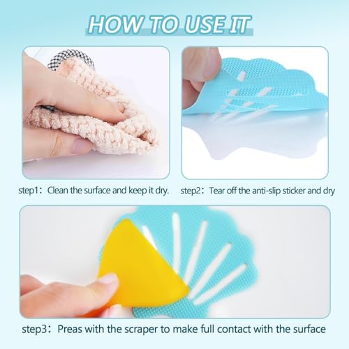 48 PCS Non-Slip Bathtub Stickers with Scrapers