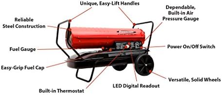 Protemp 220000 Btu Kerosene Forced Air Heater With Thermostat