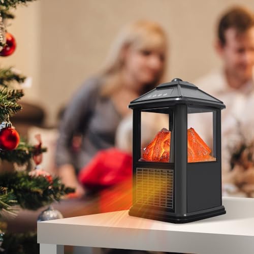 TOONLUPAL Mini Electric Fireplace with Remote Control