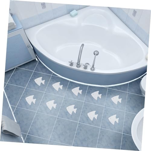 12pcs Fish Shape Non-Slip Bath Tub Stickers Decals