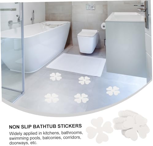 Zerodeko 12pcs Floral Non-Slip Bathtub Stickers