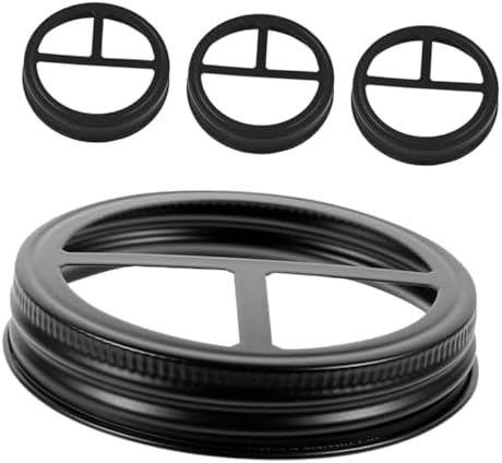 Luxshiny 4PCS Stainless Steel Jar Lids for Bathroom