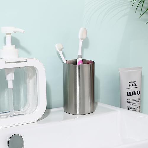DOITOOL Toothbrush Holder - 1Pc Stainless Steel Water Cup