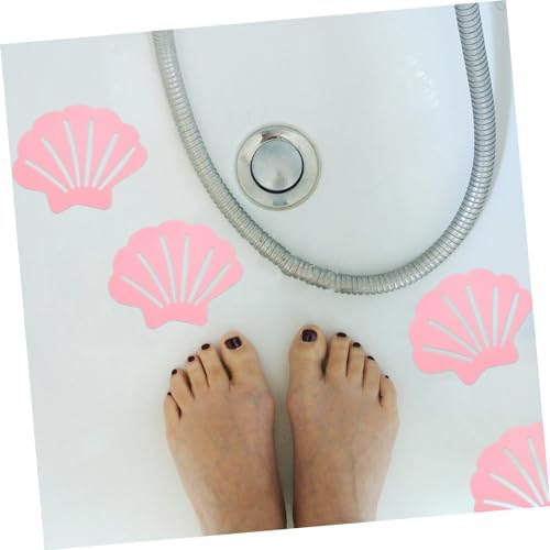 VOSAREA 12Pcs Shell Design Non-Slip Tub Stickers