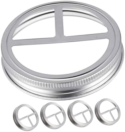 BUGUUYO 5Pcs Wide Mouth Jar Toothbrush Holder Lid